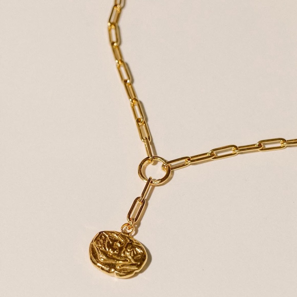 Pamela Card Origin Of Time Lariat Necklace in Gold